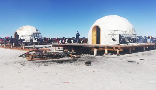 Cadinpaz condena quema de domos turísticos en el Salar de Thunupa
