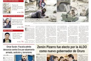 Portadas impresas del periódico La Patria