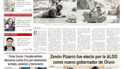 Portadas impresas del periódico La Patria