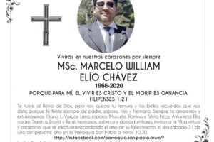 MSc. Marcelo William Elío Chávez 1966-2020