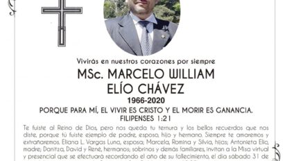 MSc. Marcelo William Elío Chávez 1966-2020