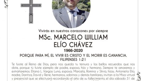 MSc. Marcelo William Elío Chávez 1966-2020