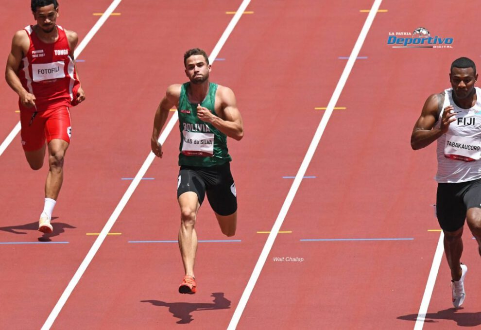 Bruno Rojas no pudo clasificar en los 100 metros planos en las Olimpiadas de Tokio