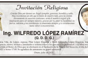 Ing. Wilfredo López Ramírez, un Ángel ejemplar recordado en su misa