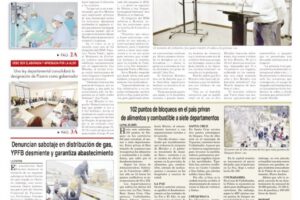Portadas impresas del periódico La Patria