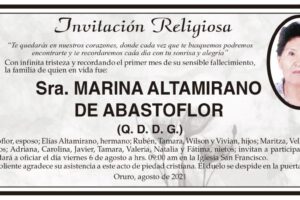 Invitación Religiosa para Marina Altamirano de Abastoflor