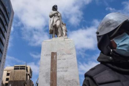 Debate sobre la identidad en Bolivia tras vandalismo de la estatua de Colón