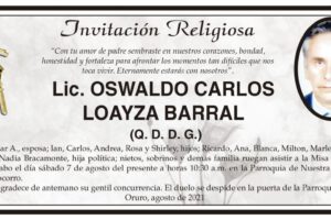 Lic. Oswaldo Carlos Loayza Barral obituario