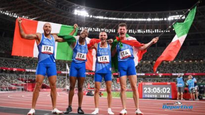 Italia oro relevos 4x100 en Juegos Olímpicos