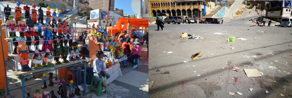 Acuerdo para el recojo de basura en la feria de artesanías