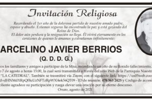 Invitación Religiosa para Marcelino Javier Berrios
