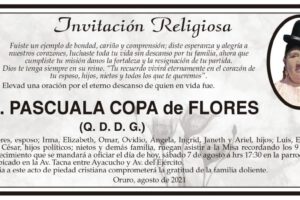 Invitación Religiosa para Pascuala Copa de Flores