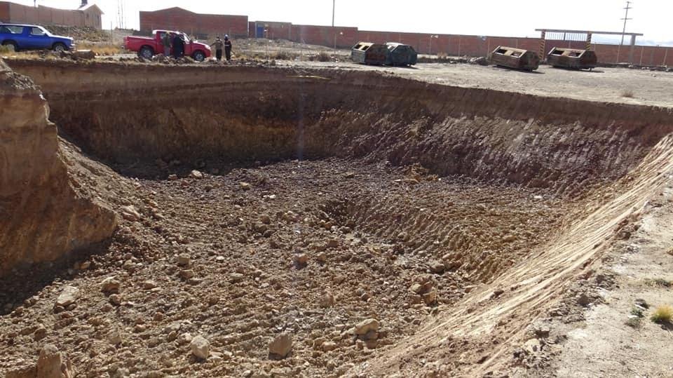 Celda de residuos hospitalarios en Oruro