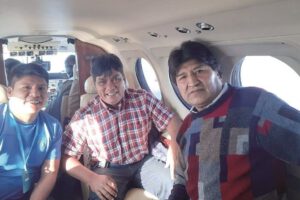 Evo Morales viaje a Tarija en aeronave de la FAB