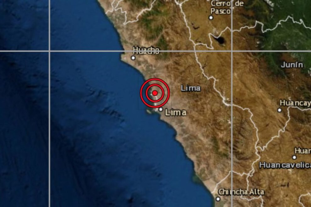 Reporte de sismo en Perú