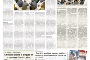 Portadas impresas del periódico La Patria