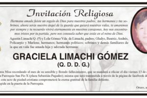 Obituario de Graciela Limachi Gómez
