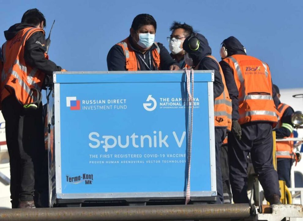 Lote de vacunas Sputnik-V en Bolivia