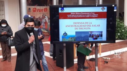 Defensa del salar de Thunupa en Oruro