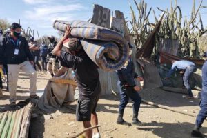 Desalojo en San Sebastián en Cochabamba