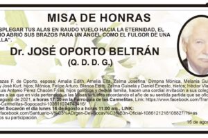 Misa de Honras en memoria del Dr. José Oporto Beltrán