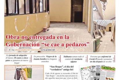 Edición impresa La Patria del 16 de agosto de 2021