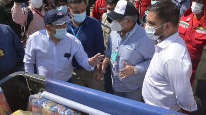 Entrega de víveres a las familias afectadas por los incendios en la Chiquitania
