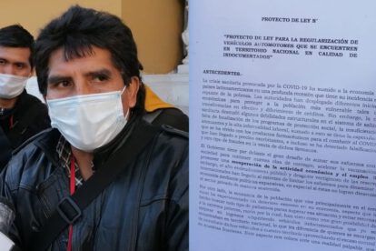 Proyecto de ley para nacionalizar vehículos presentado por dueños de autos chutos