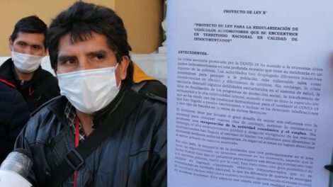 Proyecto de ley para nacionalizar vehículos presentado por dueños de autos chutos