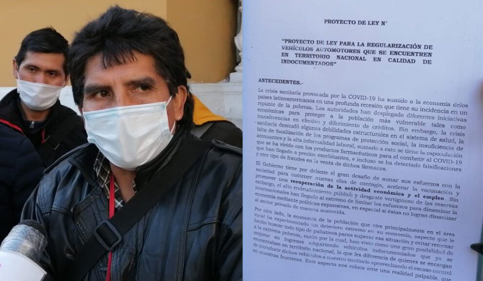 Proyecto de ley para nacionalizar vehículos presentado por dueños de autos chutos