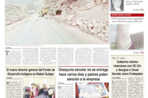 Portadas impresas del periódico La Patria