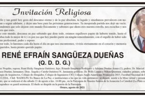 Obituario de René Efraín Sangüeza Dueñas