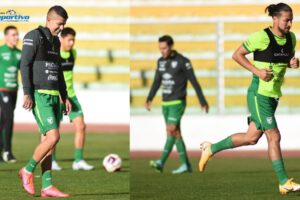 Selección Boliviana entrenando en el estadio Hernando Siles