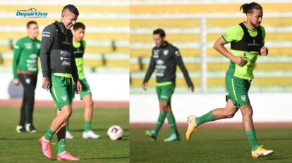 Selección Boliviana entrenando en el estadio Hernando Siles