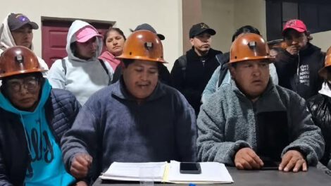 Trabajadores desocupados de Huanuni