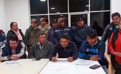 El Comité Cívico y juntas vecinales de Pocoata realizaron su pronunciamiento