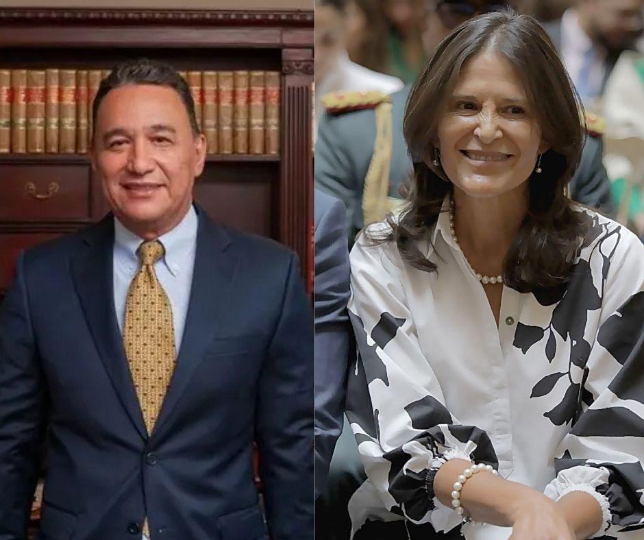 Los ministros Salinas (Defensa) y García (Educación)