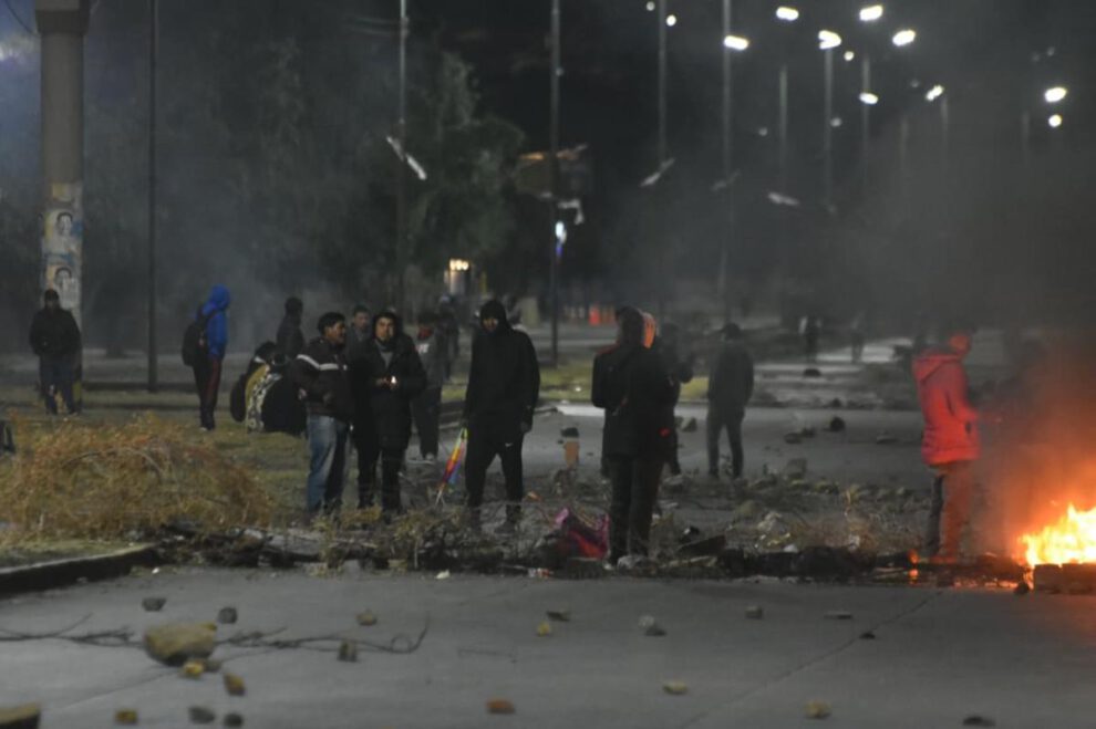manifestantes en la calle