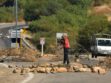 Un punto de bloqueo en Bolivia