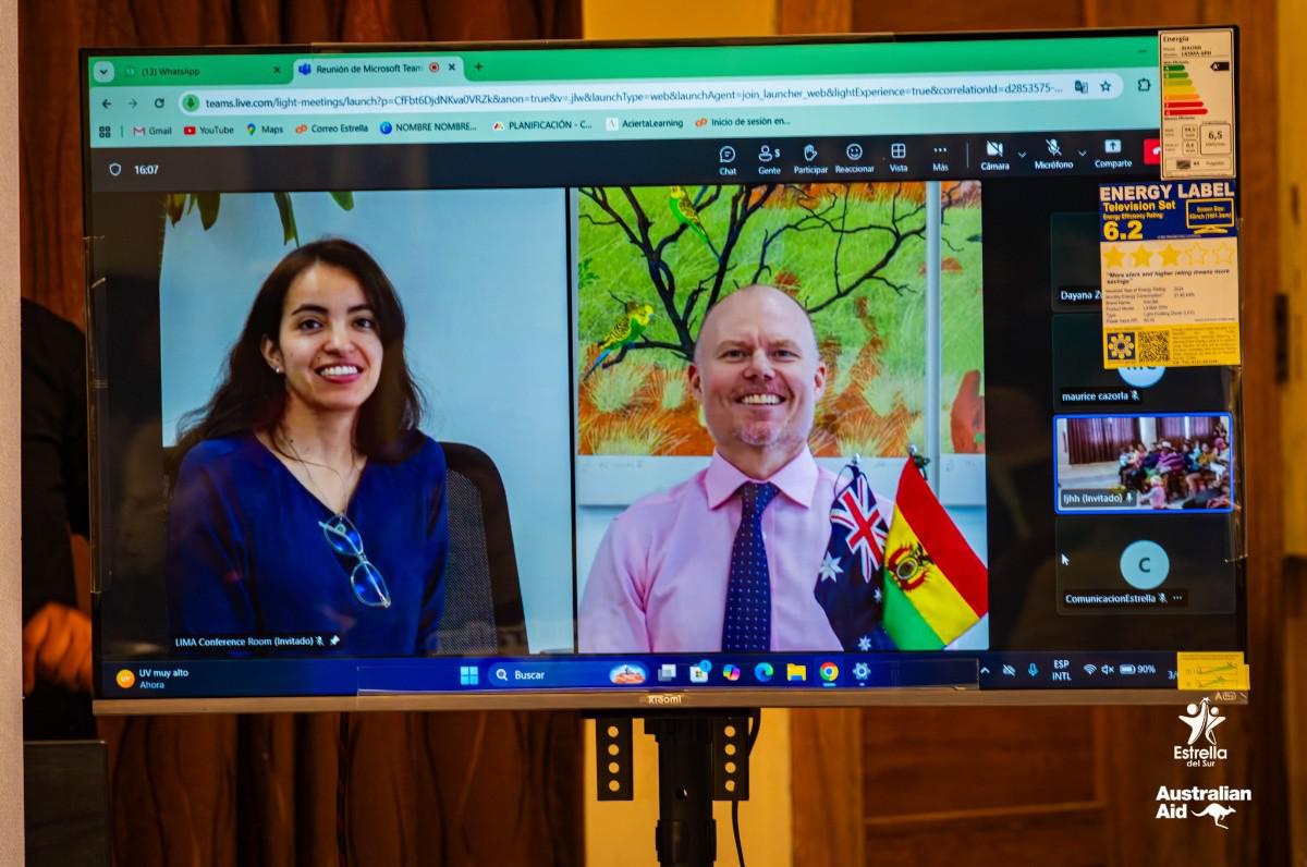 El Embajador de Australia, James Yeomans, participó virtualmente del evento