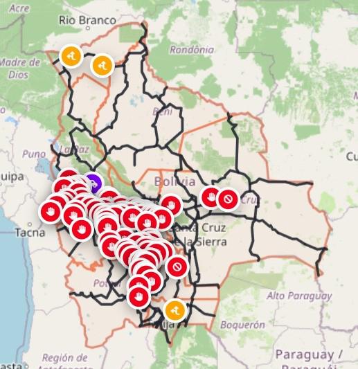 En este feriado de Corpus Christi con más de 90 puntos de bloqueos en sus carreteras