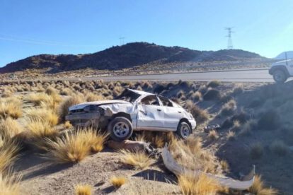 El vehículo quedó con daños materiales de gran magnitud