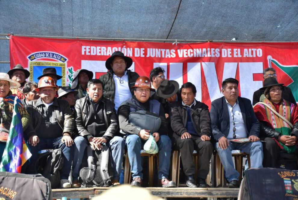 El dirigente había aparecido junto al líder de la COB, Mario Argollo, en un cabildo en El Alto el martes 2 de junio