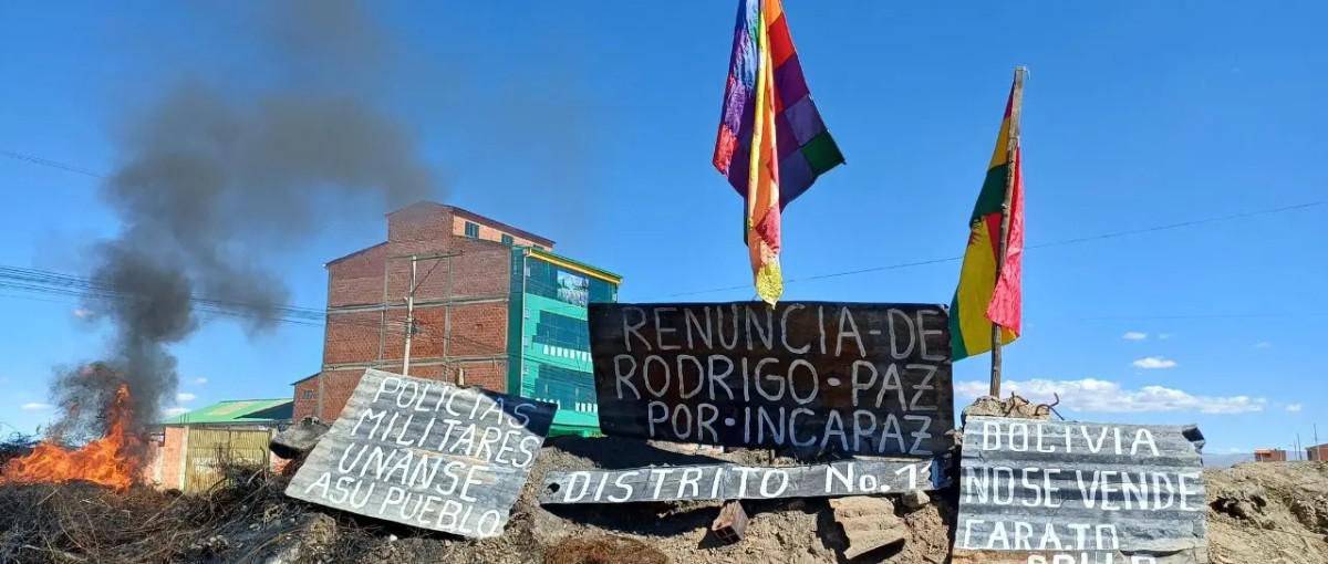 Bolivia cumple 35 días de protestas en siete departamentos del territorio nacional