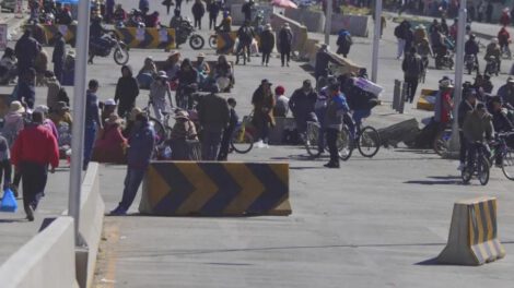Vista de una de las zonas donde se reportan restricciones al tránsito vehicular debido a las movilizaciones sociales