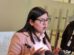 La diputada Claros en conferencia de prensa