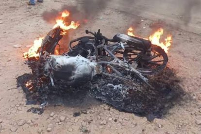 Moto quemada