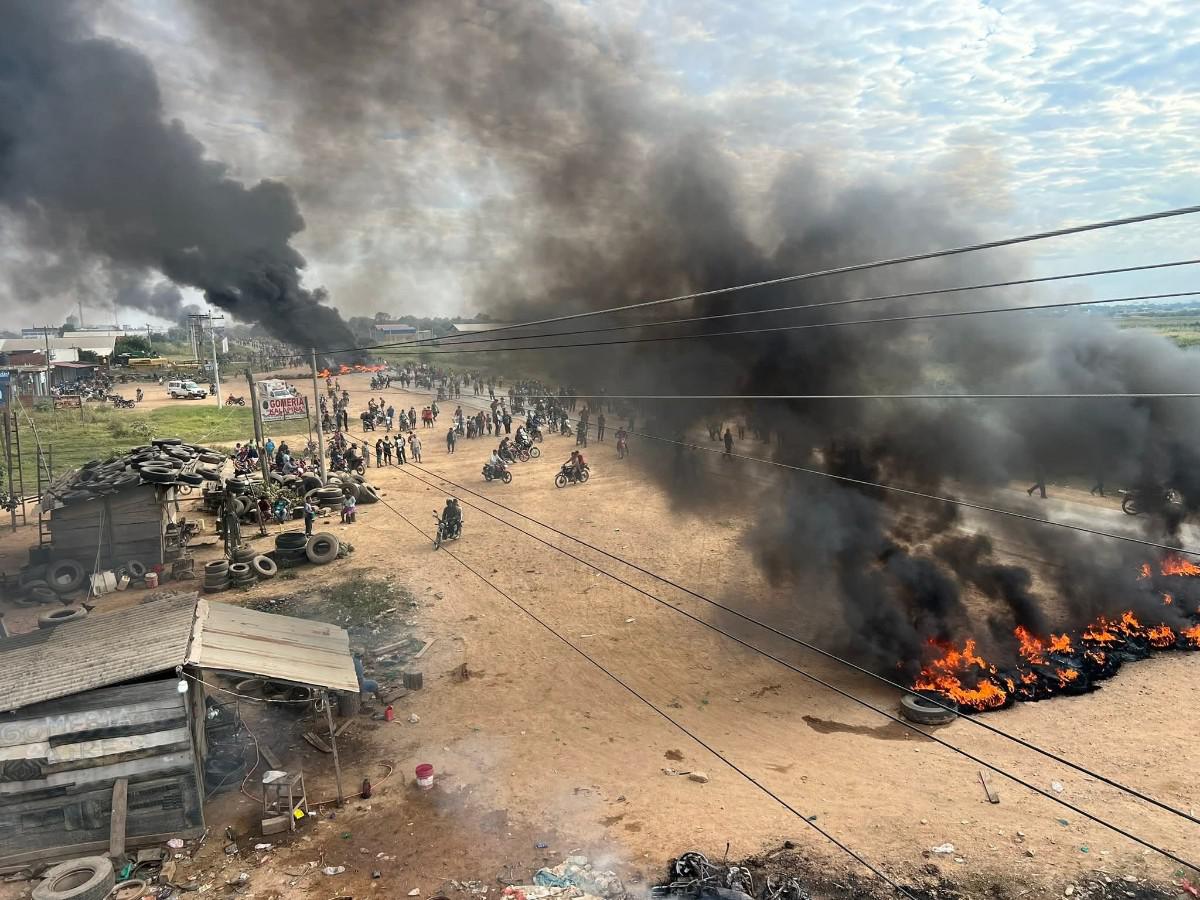 Vista panorámica de la confrontación en San Julián