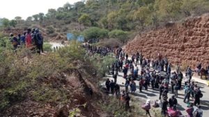 Un punto de bloqueo registrado en una ruta de Chuquisaca