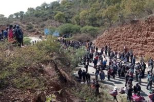 Un punto de bloqueo registrado en una ruta de Chuquisaca